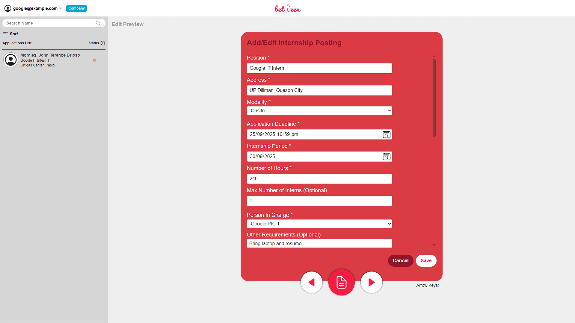 Image of between.web