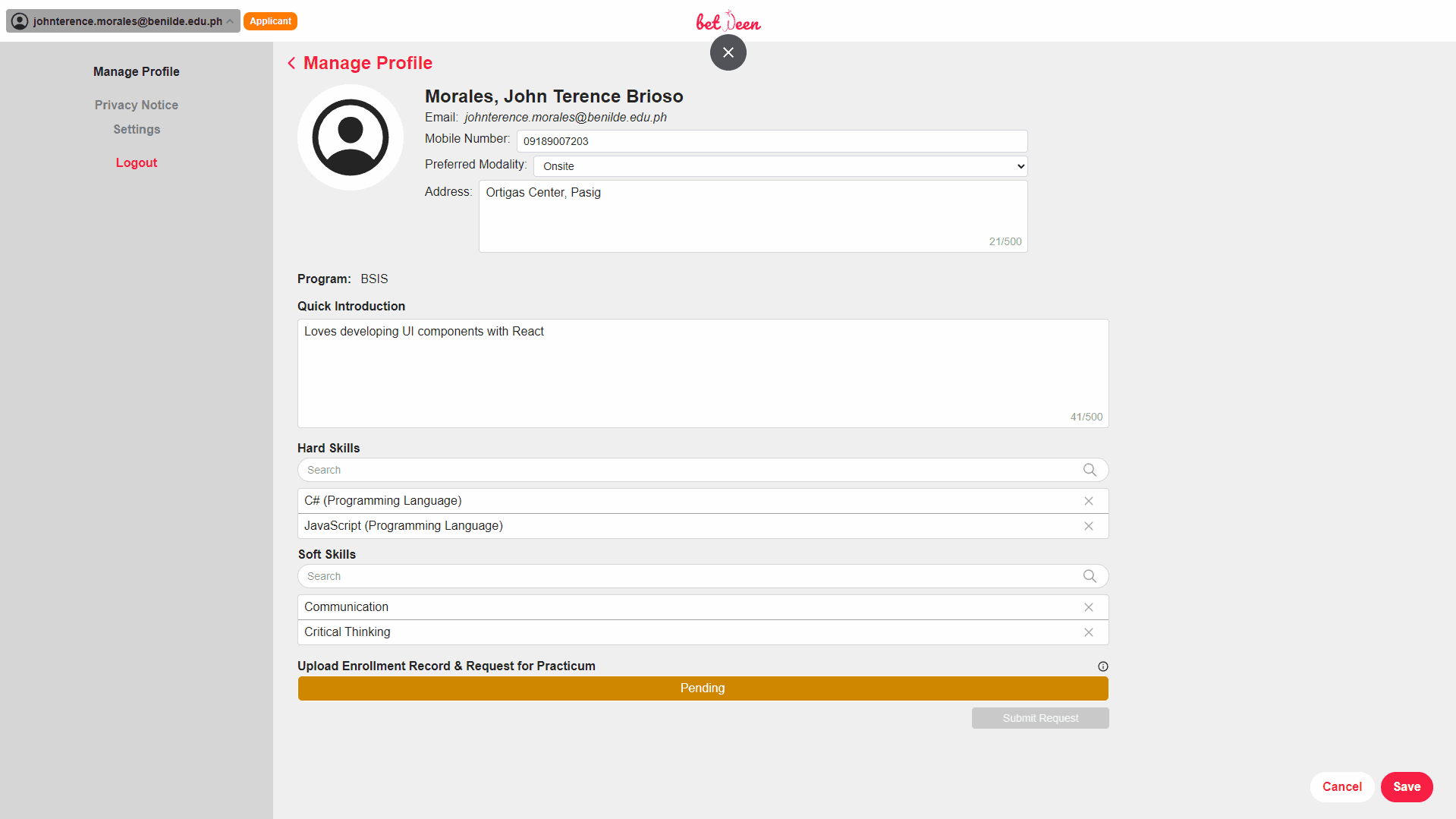 Image of between.web